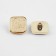 A set of buttons on the leg, 18 × 18 mm, 5 pcs, beige/gold color