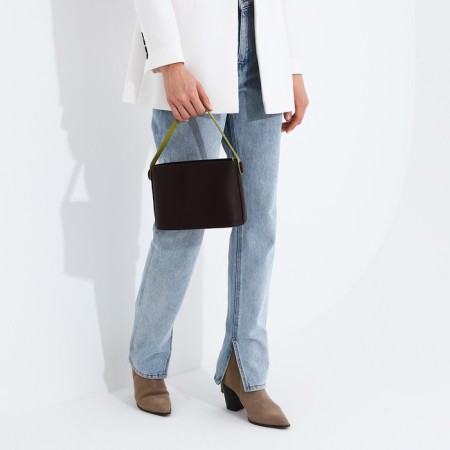 Cross-Bodi Bag on a zipper, brown color-7
