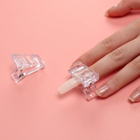 Clamps for nail extension, 2 pcs, the color is transparent-1