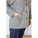 Female jacket, size 66, gray color