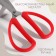 Scissors are universal, mowed blade, 6 ", 15.2 cm, red color