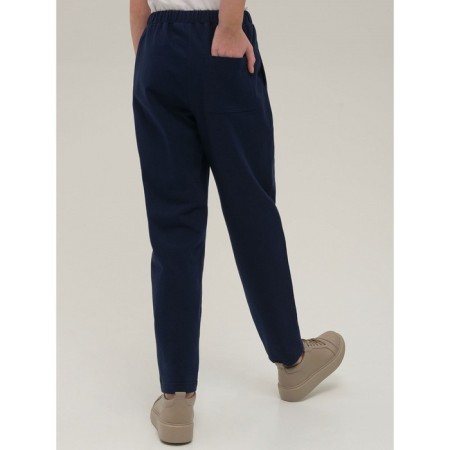 Pants for girls, height 134 cm, dark blue color-9