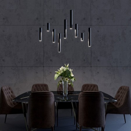 Suspended lamp Elektrostandard, Base Led 7 W, 1360x60x60 mm, IP20, Black Color-4