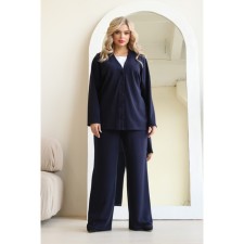 Female costume: cardigan, trousers, size 48, black color