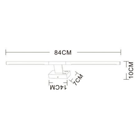 Decorative backlight by Arte Lamp Lines A2029AP-1BK, LED, 10 W, 7x10x84 cm, 400 lm, black-3
