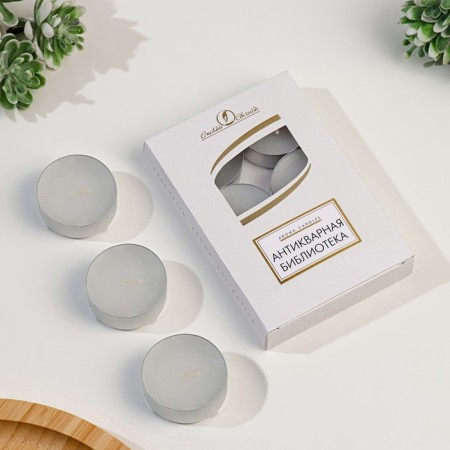 A set of candles of tea flavored "Antique Library", 6 pcs, 12 g