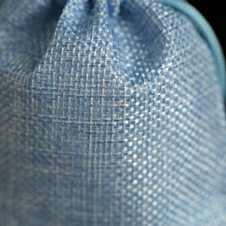 Gift bag from canvases, blue, 10 x 14 cm-2