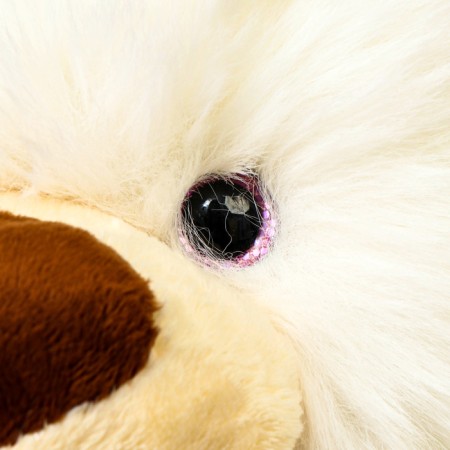 Soft toy "Bear" I love you, 60 cm, white color-4