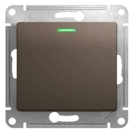 Switch Sche GSL000813 Glossa, SP, 10A, 1 key, color chocolate