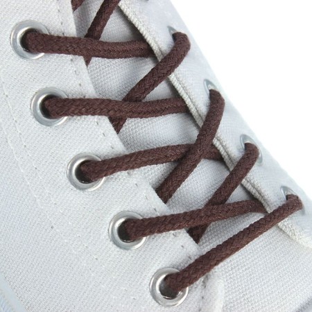 Shoe shoes are round, d = 5mm, 150cm, brown color