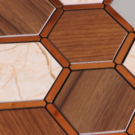 Self -adhesive panel 30*30cm mosaic honeycomb, brown-1