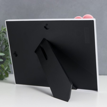 Photo frame plastic 12x17 cm "Bunny with balls" white 24x19 cm-2