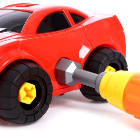 Design machine "Mega Robot", 3 in 1, with a light screwdriver, works from batteries-12