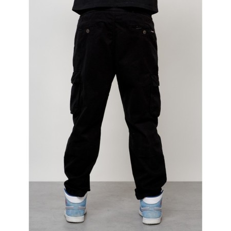 Cargo jeans male, size 44, black color-3