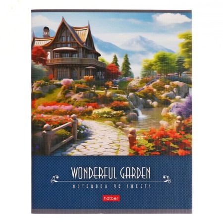 A notebook of 96 sheets in a marvelous garden cage, covered cardboard, matte lamination, embossing, an offset block 65g/m2-5