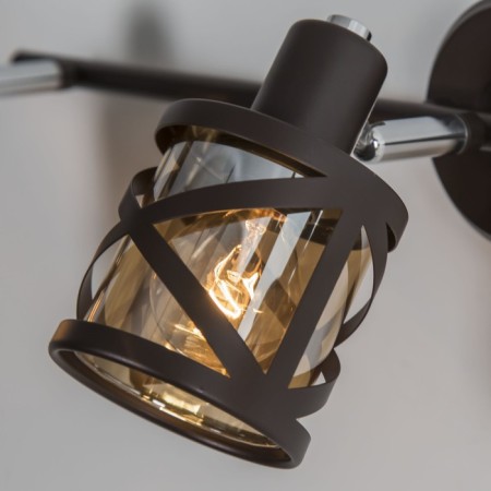 Sconces Citilux "Hesse" CL536635, 53x10 cm, 3x60W, E14, brown color-10