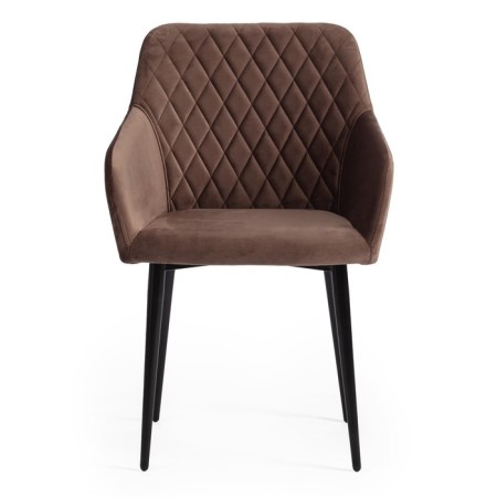 Bremo Mod chair. 708 fabric/metal, 58x55x83cm, brown 12/black-4