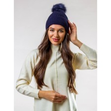 Women's cap, size 52-56, dark blue color