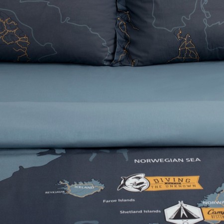 Bed linen "Ethel" euro trip 200x217 cm, 240*220 cm, 50x70+3 cm - 2 pcs, Ranforms-2