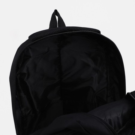 A backpack with a zipper, 2 external pockets, black color-5