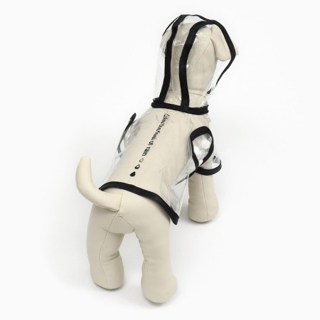 Dog raincoat, size XS (DS 18, OG 25-30, Osh 25 cm), black-3