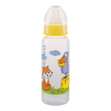 A bottle with silicone nipple milk, 250 ml, mix-6