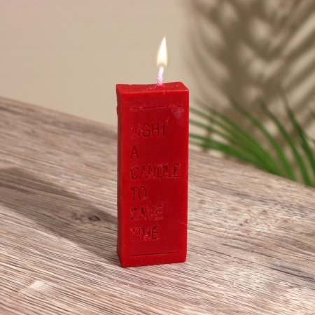 Candle with the inscription "Light a Candle" 1.5x1.5x8.5 cm, soy wax mix-1