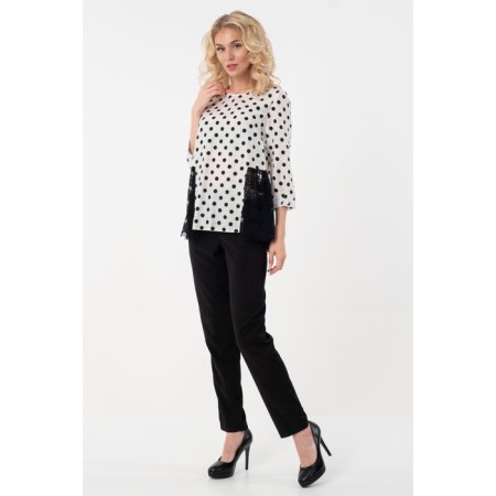 Female blouse, size 42, white-black color-10