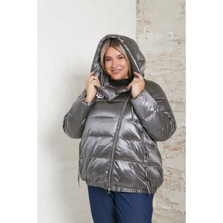 Women's jacket, size 62, gray color-3