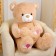 Soft toy "Bear" with heart, 115 cm, beige color