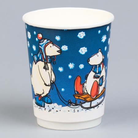 A glass of paper "bears" two -layer, Soft Touch, 250 ml-1