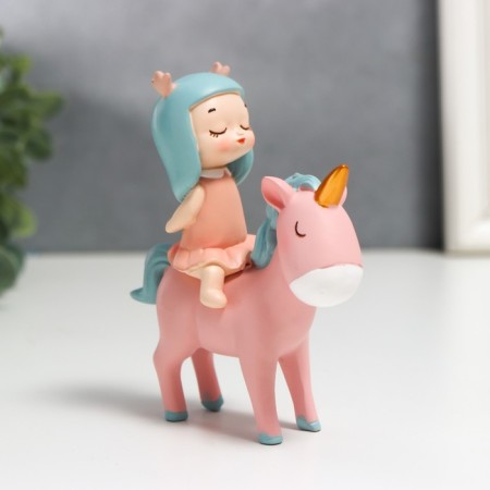 Polystone souvenir "Baby with deer horns on the uppermost on the unicorrosa" 10.5x9x3.5 cm