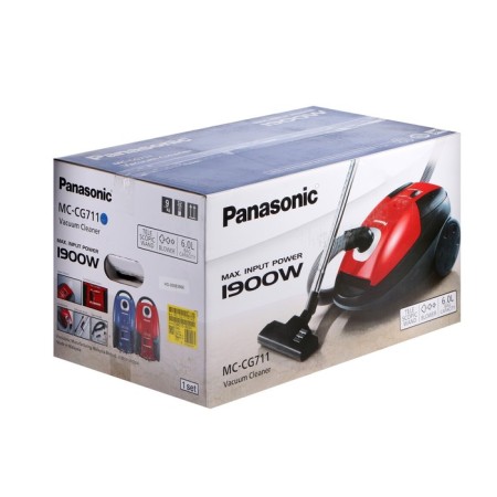 Пылесос PANASONIC MC-CG711A, мешок, 1900/350 Вт, 6 л, 65 дБ, шнур 5 м, синий-15