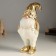 Polystone souvenir "Dwarf in white pants, a gold sweater and cap" 11x9x23 cm