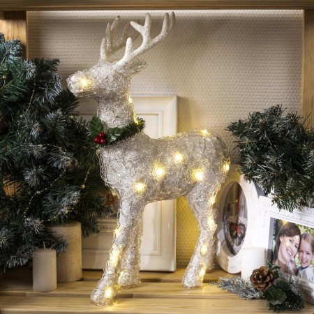 LED figure "Deer" 30 × 46 × 15 cm, acrylic, AAX2 batteries (not in the kit), glow warm white