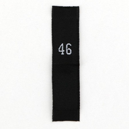 Textile strip “46”, 4.6 x 1.1 cm, black color-3