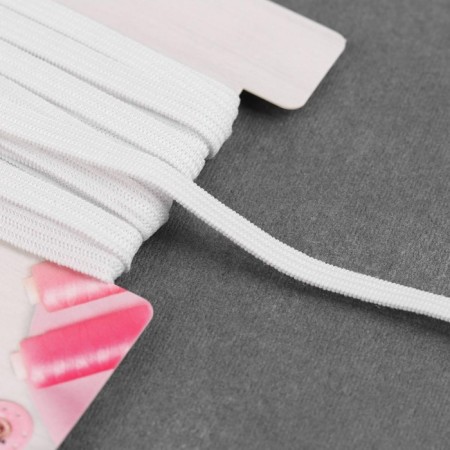Knitted elastic, 5 mm, 3.8 m, white color-1