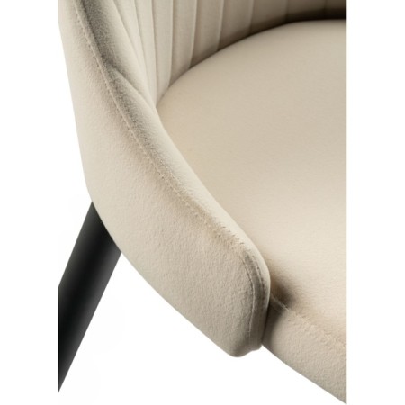 CHIL STILL A METAL CARA Metal/velor, black/beige 47x57x89 cm-5