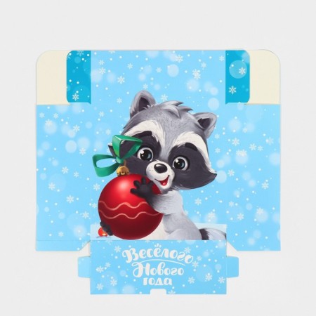 Folding box "Raccoon", 25 x 25 x 10 cm, new year-4