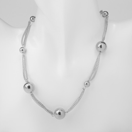 Beads "Vanguard" Halos, color silver, 40cm-4