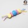 Chewing toy for dogs Premium Piggon on a rope, 5 elements, thermoplastic rubber, mix