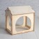 Wooden birdhouse - bird feeder, open