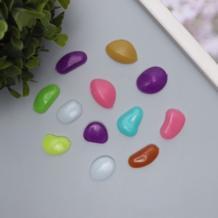 Decor for creativity plastic shines in the dark "multi -colored pebbles" set 12 pcs