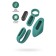 A set of vibrators for a pair of Trio for Two, silicone, emerald color.