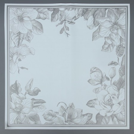Flower film, "Flowers with a border", white, 57x57 cm-2