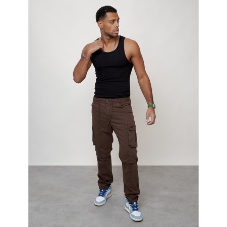 Cargo jeans men, size 44-46, brown color-11