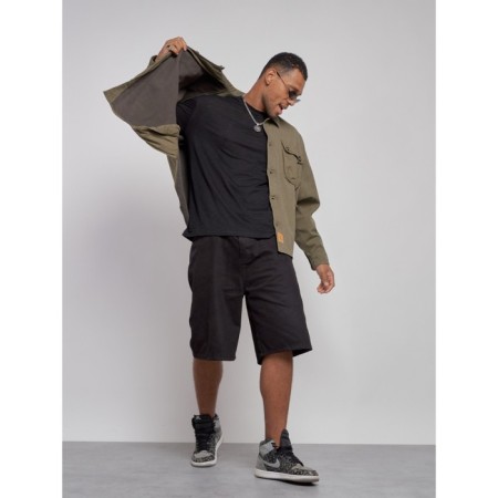 Jeaning male jacket, size 56, khaki color-7