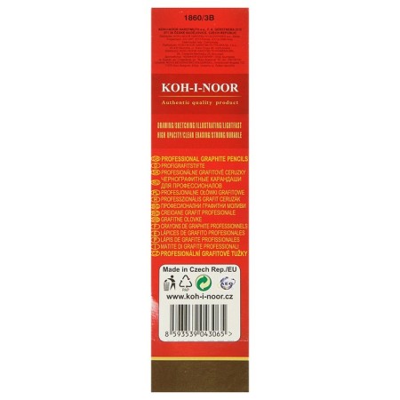 Chernographic pencil Koh-I-Noor 1860 3B Gold Star, professional-1