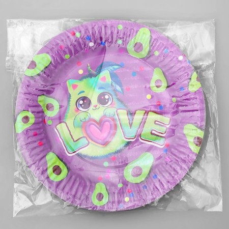 Disposable paper plate "Avocado", 18 cm-3