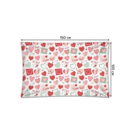 Decorative panel with photo printing "I love you", horizontal, size 100x150 cm-1